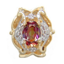 B589 14K TWILIGHT MYSTIC FIRE SLIDE 